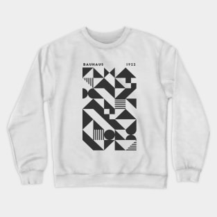 Bauhaus 1922 Black and White Geometric Crewneck Sweatshirt